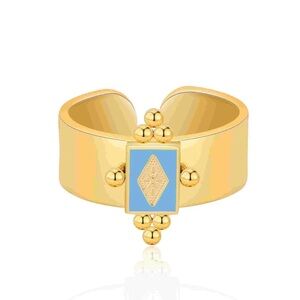 Aprilery Women's Chunky Open Band Ring Elegant Statement Jewelry Size 7